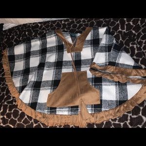 JUDITH MARCH PLAID PONCHO